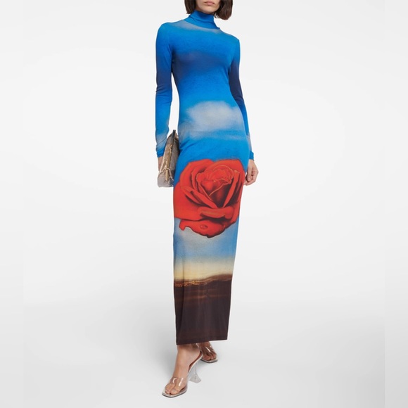 ISO Paco Rabanne Dali Rose Turtleneck Maxi - Picture 2 of 2